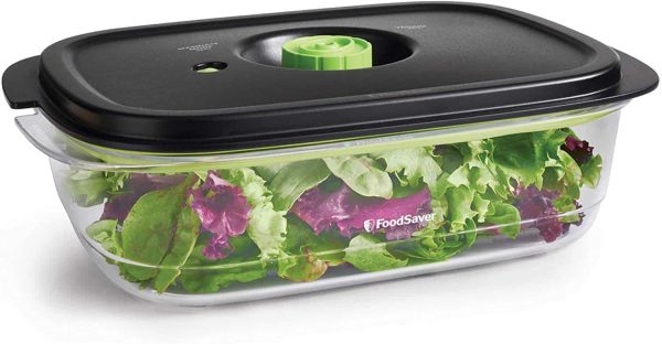 FoodSaver 2129973 Preserve & Marinate 10 Cup Vacuum Seal -Container for Quick Marinating or Freezer and Pantry Storage, Clear