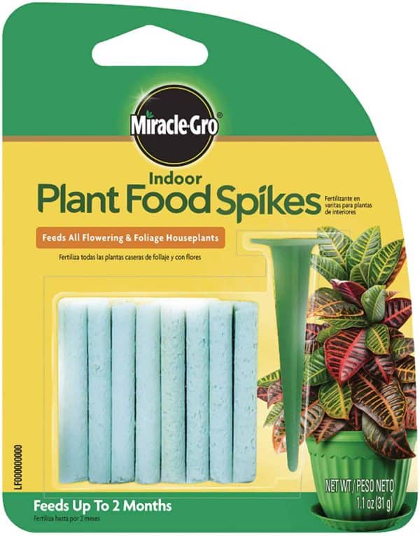 Miracle-Gro Indoor Plant Food Spikes, Includes 24 Spikes - Continuous Feeding for all Flowering and Foliage Houseplants
